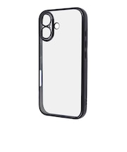 レイアウト iPhone 16(6.1インチ) Like standard 精密設計 カメラ保護 衝撃吸収 バンパー メタリック TPUソフトケース/ ブラック RTP46PFC2BM