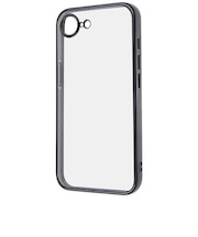レイアウト iPhone 16e 精密設計 カメラ保護 衝撃吸収 バンパー メタリック TPUソフトケース/ ブラック RTP50PFC2BM