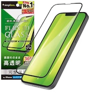 トリニティ　iPhone 16e/ 14/ 13/ 13Pro [FLEX 3D] フィルム 高透明 複合フレームガラス ブラック TRIP25SG3CCBK