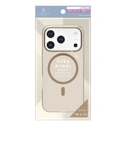 トリニティ　iPhone 17 Proケース ajouter アジュテ ［Silky Armor］ MagSafe対応 シルキータッチケース カフェオレ ベージュ AJIP25M3SACLBR