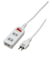 ヤザワ 耐トラシャッター集中スイッチ付タップ 3個口 2m ホワイト Y02S312WH