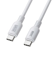 サンワサプライ USB2.0 Type-C シリコンケーブル(PD240W・0.5m・ホワイト) KUCCPES05W