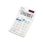 シャープ 軽減税率対応実務電卓 抗菌仕様ナイスサイズタイプ W税率対応 12桁 ELNA92X