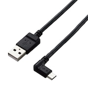 エレコム カメラ接続用L字USBケーブル(micro-Bタイプ) 2.0m DGWAMBL20BK