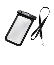 エレコム スマホ防水ケース IPX8 ( 防水ケース ×1 ネックストラップ ×1) AQUA PROOF ブラック PWPSN04BK