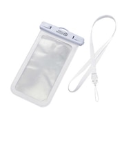 エレコム スマホ防水ケース IPX8 ( iPhone Android 等 6.9インチまでの スマホ 対応) アウトドア AQUA PROOF ホワイト PWPSN04WH