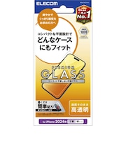 エレコム iPhone 16 Pro(6.3インチ) ガラスフィルム 高透明 PMCA24CFLGG