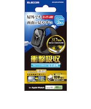 エレコム Apple Watch 46mm フィルム 衝撃吸収 スーパーAR 超透明 防指紋 貼付ツール付 AW24AFLAFPARRG