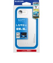エレコム iPhone 16e ソフトケース メタルステッカー付 クリア PMA25SUCTCR