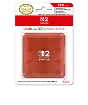 アイレックス　カードケース12 for Nintendo Switch2 レッド ILX2S397<br>★こちらの商品は人気商品のため、色違い・仕様違い等含め「一家族１台限り」でのご協力をお願いしております。