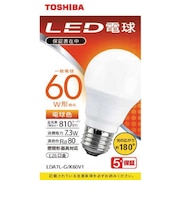 東芝 LED電球 広配光 電球色 60W形相当 LDA7LGK60V1