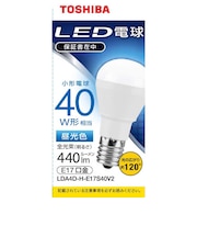 東芝 LED電球 口金E17 ミニクリプトン形 調光非対応 全光束440lm 昼光色 配光角ビーム角120度 40W相当 LDA4DHE17S40V2