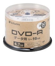 VERBATIMJAPAN　データ用DVD-R 4.7GB 1-16倍速 50枚 スピンドル DHR47JP50SV1B