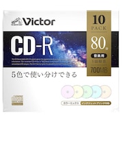 VERBATIMJAPAN 音楽用CD-R Victor(ビクター) 10枚 700MB インクジェットプリンター対応 AR80FPX10J1