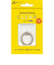 エアージェイ　スマホリング角ベースクリア ガンメタリック ASTSRCS