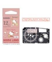 カシオ　ラベルライターNAME LAND用テープ サンリオキャラクターテープ ［黒文字 / 12mm幅］ ハローキティ XR12SAKT1