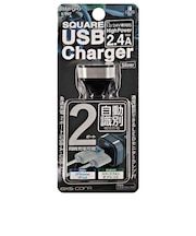アークス スクエア車載充電器2.4A シルバー X297
