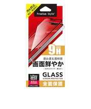 PGA iPhone 17e/16e/14/13/13 Pro用 液晶全面保護ガラス Premium Style スーパークリア PG22KGL060FCL