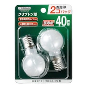 ヤザワ 省エネクリプトンランプ40W形フロスト 長寿命 2個入 P351736FL2P