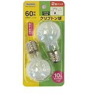 ヤザワ 省エネクリプトン球60W形フロスト2P P351754F2PYZ