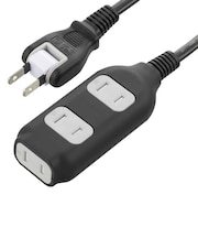 ビックアイデア　電源タップ3個口1m ［1.0m / 3個口 / スイッチ無］ ブラック BIMT311K