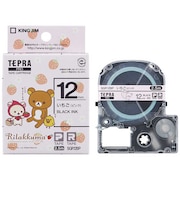 キングジム　リラックマラベル TEPRA(テプラ) PROシリーズ いちご(ピンク) [黒文字 /12mm幅]  SGR12BP