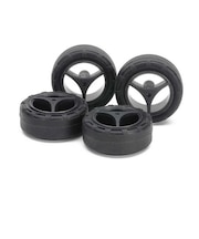 タミヤ GP.543 スーパーX・XX スーパーハード小径ナロータイヤ(24mm)&カーボン強化ホイール(3本スポーク) SSHショウNT24&CH3スポ