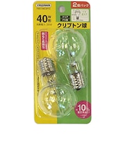 ヤザワ　省エネクリプトン球40W形クリア2P P351736C2PYZ