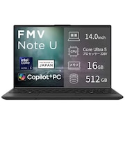 富士通　ノートパソコン FMV Note U [ Copilot+ PC / 14型 / Win11 Home / Core Ultra 5 / Office選択可能 ] ピクトブラックFMVU500L2B