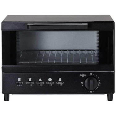 ビックアイデア　オーブントースター 900W/食パン2枚 ブラックBIMOT01K
