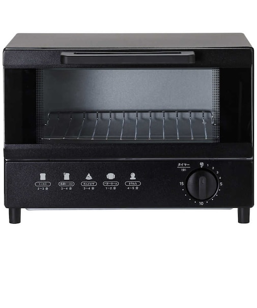 ビックアイデア　オーブントースター 900W/食パン2枚 ブラックBIMOT01K