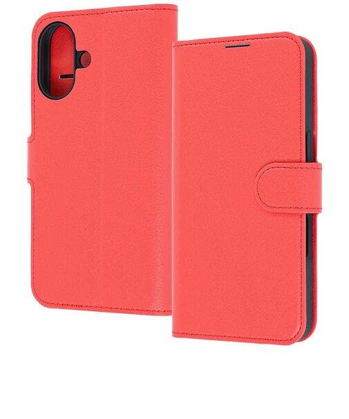 レイアウト　iPhone 17 手帳型レザーケース シンプル マグネット/レッドRTP61ELC1R