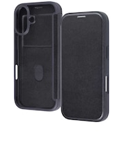 レイアウト iPhone 17 クリアフリップケース マグネット/ブラックRTP61LCCB