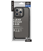 PGA iPhone 15 Pro(6.1インチ) クリアタフケース Premium Style ブラックPG23BPT01BK