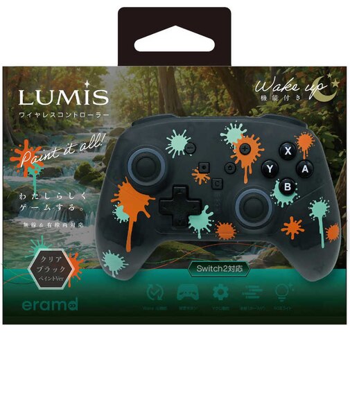 エラムド Switch2用ワイヤレスコントローラー LUMIS ペイントSwitch2ワイヤレスコントローラLU<br>★こちらの商品は人気商品のため、色違い・仕様違い等含め「一家族1台限り」でのご協力をお願いしております。