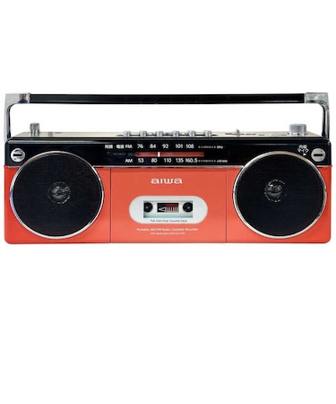 アイワ　ステレオ型ラジカセ aiwa ［ワイドFM対応 /Bluetooth対応 ］ レッドGAA4RCP0002