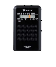 東芝　ポケットラジオ AUREX [ ワイドFM対応 / ライト機能 / イヤホン端子 / AM / FM ] ブラックAXPR20K