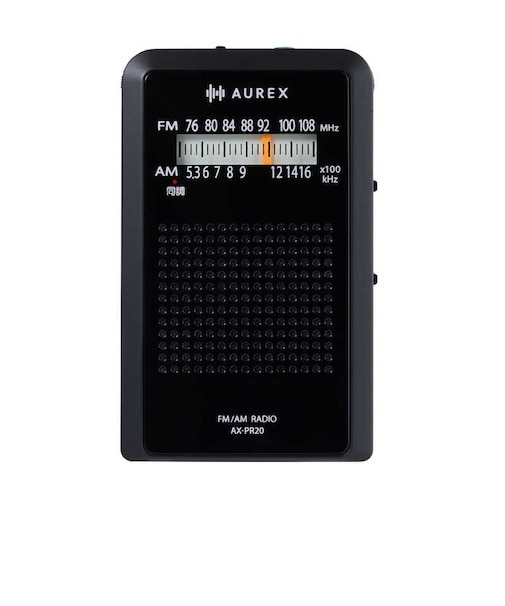東芝　ポケットラジオ AUREX [ ワイドFM対応 / ライト機能 / イヤホン端子 / AM / FM ] ブラックAXPR20K
