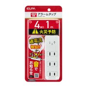 ELPA コード付きアラームタップ4P1mWBA41W