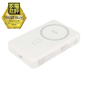 OWLTECH　モバイルバッテリー 10000mAh 準固体電池採用 マグネット式ワイヤレス充電 スマホリング搭載 USB Type-C入出力 ［USB Power Delivery対応 / 1ポート］ ホワイトOWLLPB10025MGWH