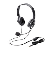 エレコム ヘッドセット「φ3.5mm ミニプラグ」(ブラック)HSHP20TBK
