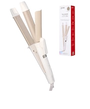 テスコム ヘアアイロン 2WAY 32mm コテ ストレート&カール シルクコーティング プロテクトイオン 80~200℃ 5℃刻み 温度ロック/メモリー 海外対応TW863AW