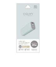 ラスタバナナ calon 5000mAhモバイルバッテリー A×1 C×1 20W出力 充電表示 スモーキーブルーRLI050C20W04SBL