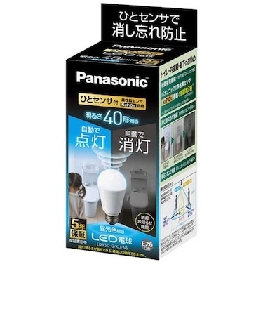 パナソニック　LED電球 人感センサー付 ホワイト [E26/昼光色/40W相当/一般電球形] LDA5DGKUNS
