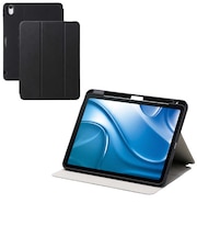 エレコム iPadAir11インチ (M3 M2) フラップケース 衝撃吸収 ApplePencil収納 スリープ対応 TBA25MSABK