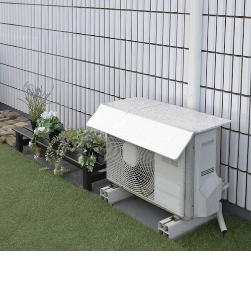ヤマゼン　エアコンカバー 室外機 ひさし付き マグネット式 YMAG8352H