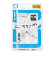 ビックアイデア USB Type-A to Type-C シリコーンケーブル 2.0m ホワイト BITUC60S1AC200W