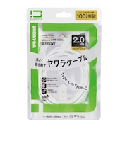 ビックアイデア USB Type-C to Type-C シリコーンケーブル 2.0m ホワイト BITUC60S1CC200W