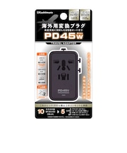 カシムラ 海外用変換プラグ マルチコンセント A/C/SE/O/BF→A/C/O/SE/BF/B3/O2/CB/J/L USBA+C3 PD45W WP116M