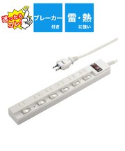 ビックアイデア　個別集中スイッチ付節電タップ6個口2m ［2.0m / 6個口 / スイッチ付き(一括・個別混合)］ 白 BITVT621W
